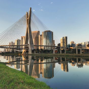 Stayed Bridge in Sao Paulo across the Pinheiros.